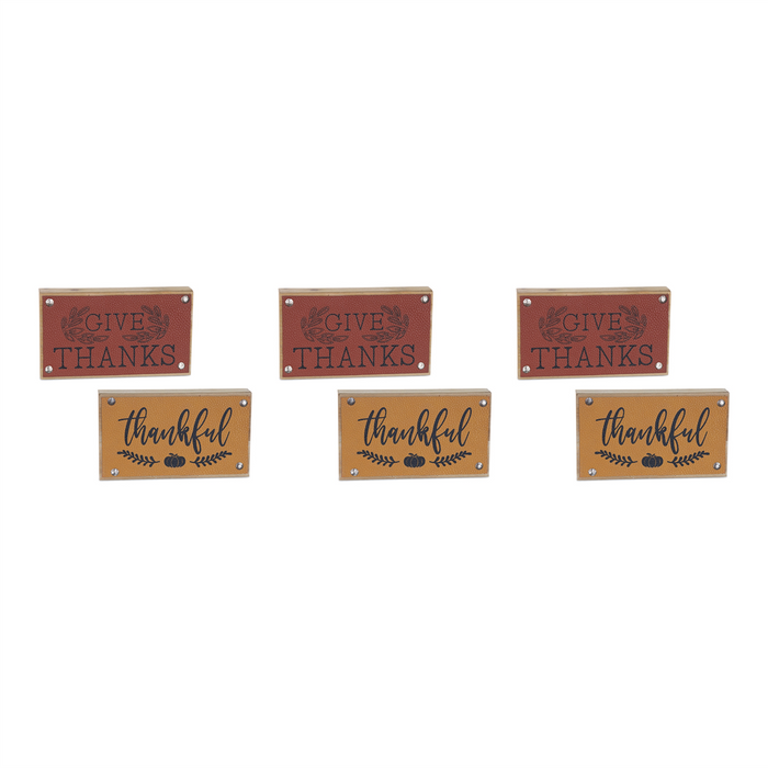 Thankful Harvest Sign (Set of 6)