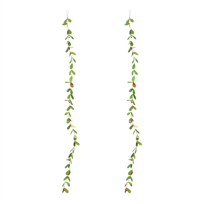 Mistletoe Garland (Set of 2) 6'L Polyester