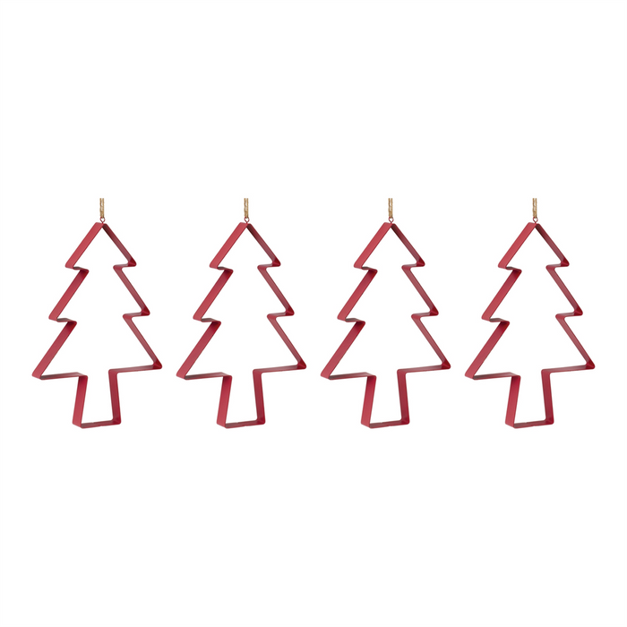 Pine Tree Cookie Cutter Ornament (Set of 4)
