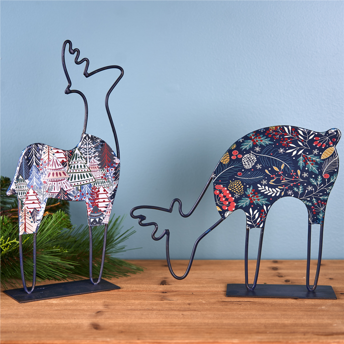 Metal Deer Tabletop Decor (Set of 2)