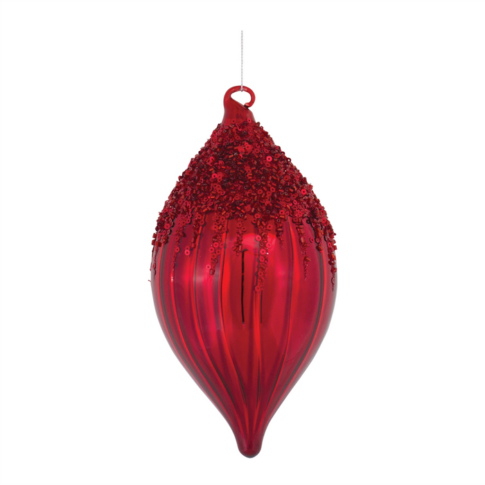 Sequined Glass Ornament (Set of 4)
