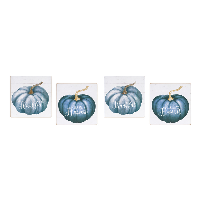 Pumpkin Sentiment Sign (Set of 4)