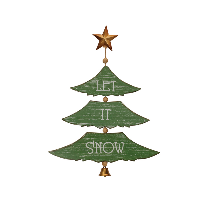 Christmas Pine Tree Wall Sign (Set of 2)