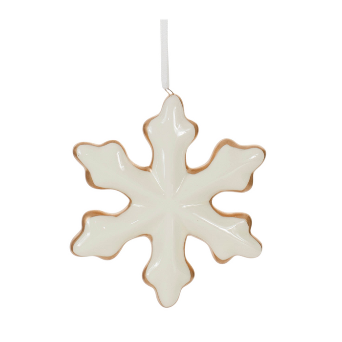 Ceramic Star and Snowflake Ornament (Set of 6)