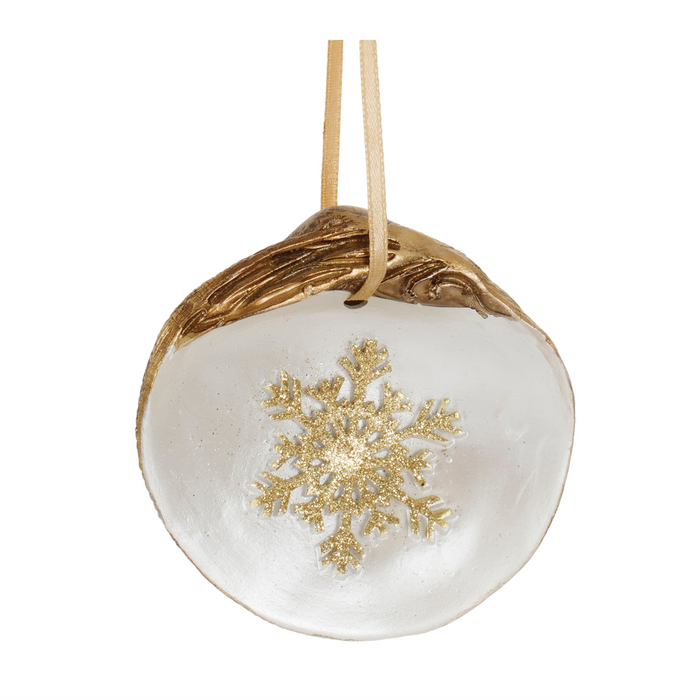 Clam Shell Snowflake Ornament (Set of 12)
