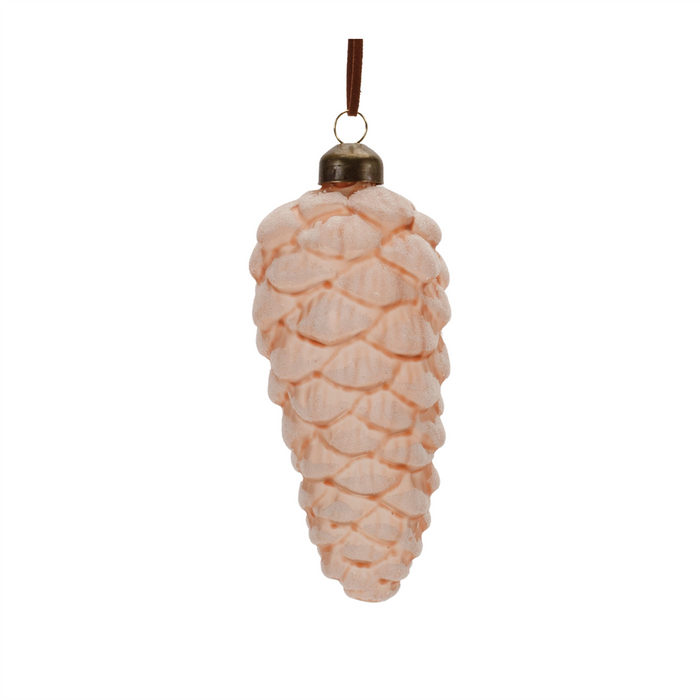 Pine Cone Ornament (Set of 6) 5.5"H, 7"H Glass