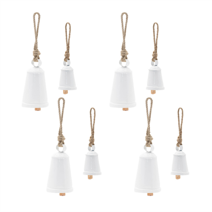 Rustic Metal Bell Ornament (Set of 8)