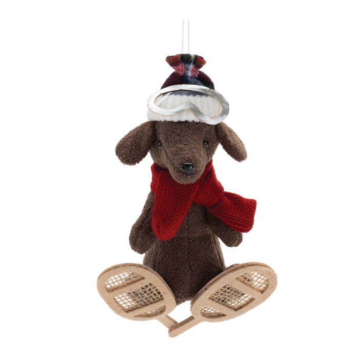 Plush Ski and Snowboard Dog Ornament (Set of 6)