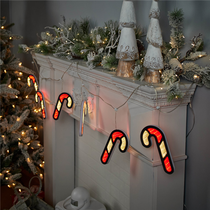 Candy Cane Ekkolight Garland 68"L