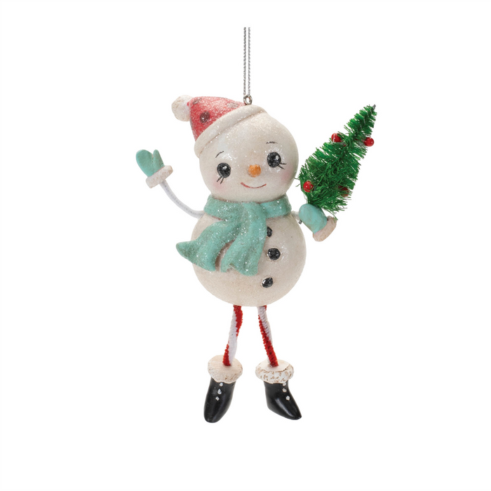 Snowman Ornament (Set of 12) 4”H Resin