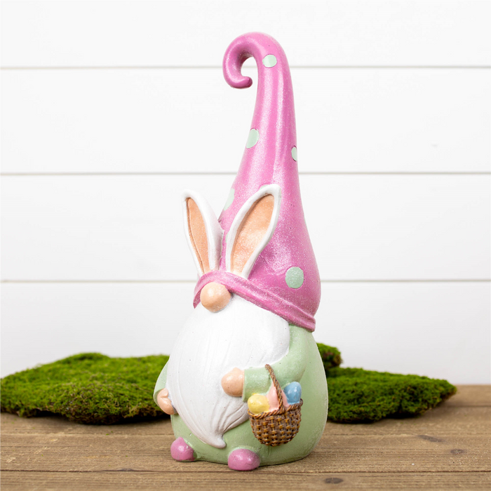 Gnome w/Basket 13”H Resin