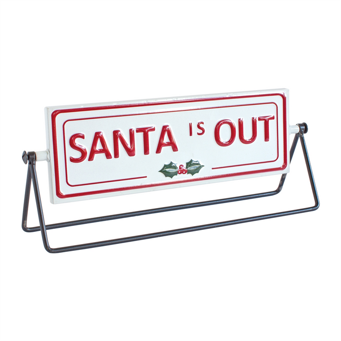 Reversible Christmas Sentiment Metal Table Sign (Set of 2)