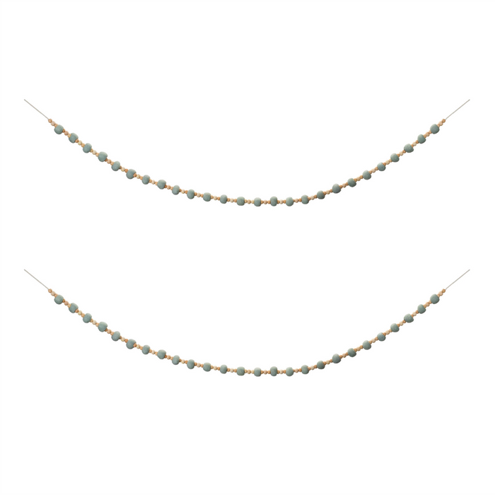 Bead Garland (Set of 2) 5.5'L Wood