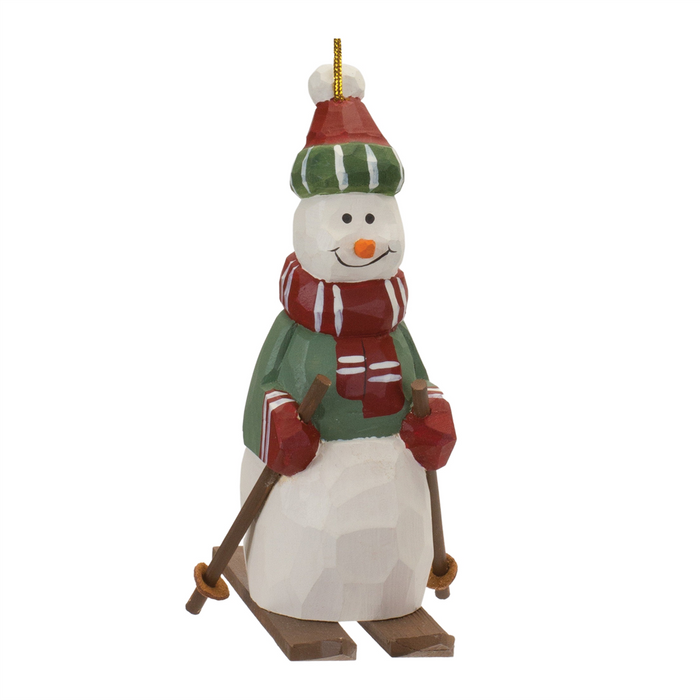 Snowman on Skis Ornament (Set of 6)