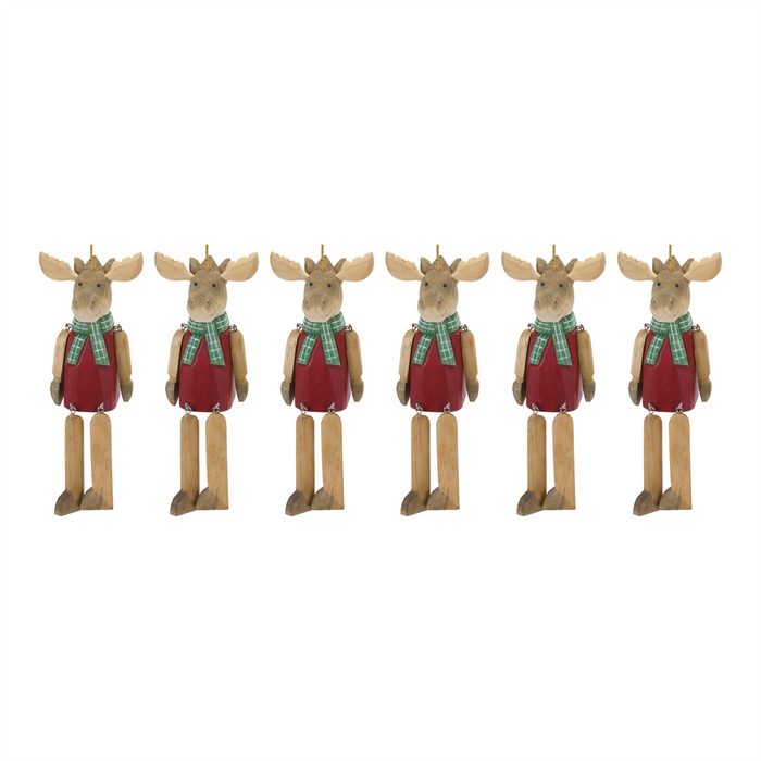 Dangle Moose Ornament (Set of 6)