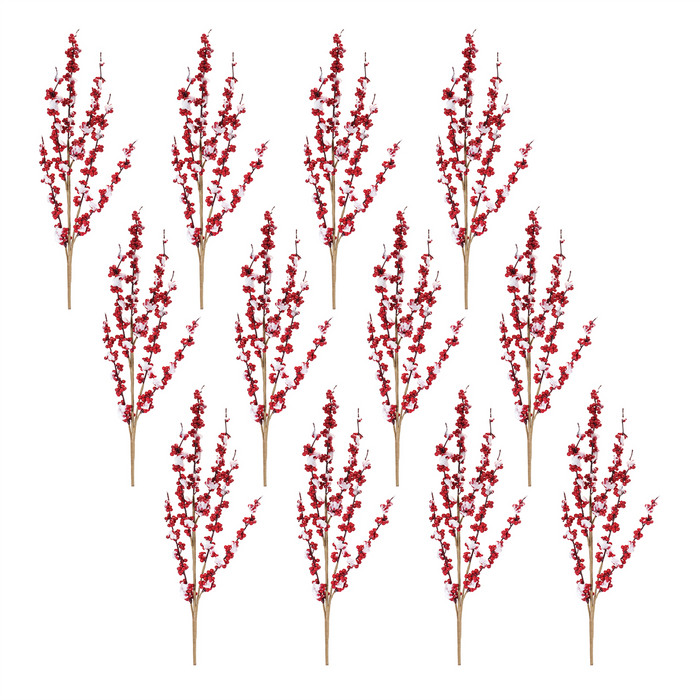 Snowy Berry Spray (Set of 12) 34”H Foam