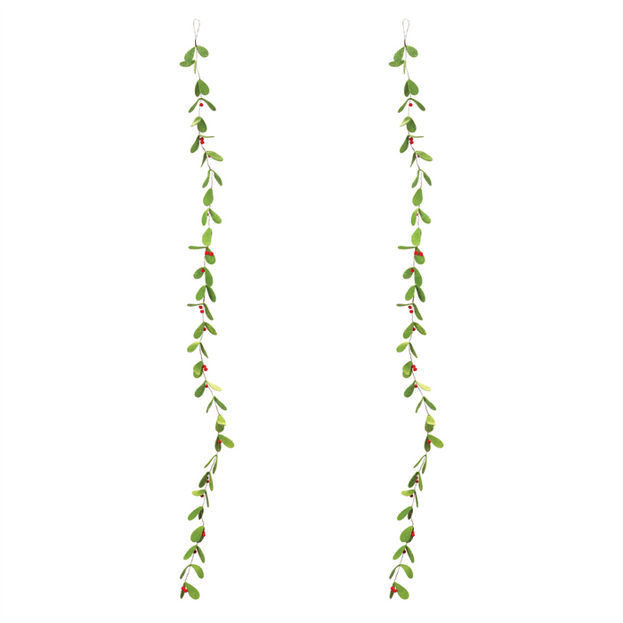 Mistletoe Garland (Set of 2) 6'L Polyester