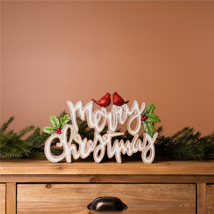 Merry Christmas Tabletop Sign (Set of 2)