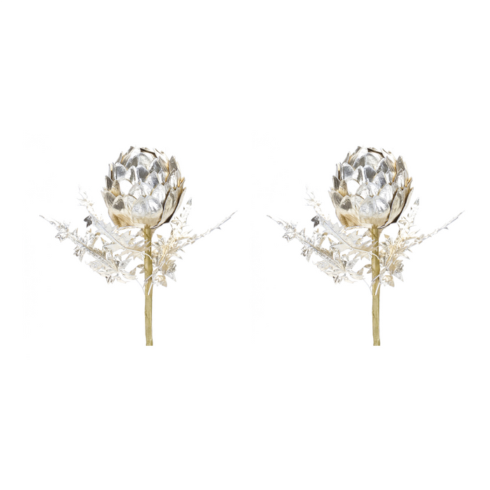Metallic Artichoke Stem (Set of 2)