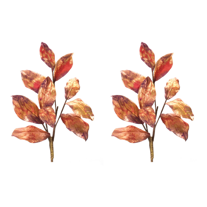 Metallic Harvest Leaf Spray (Set of 2)