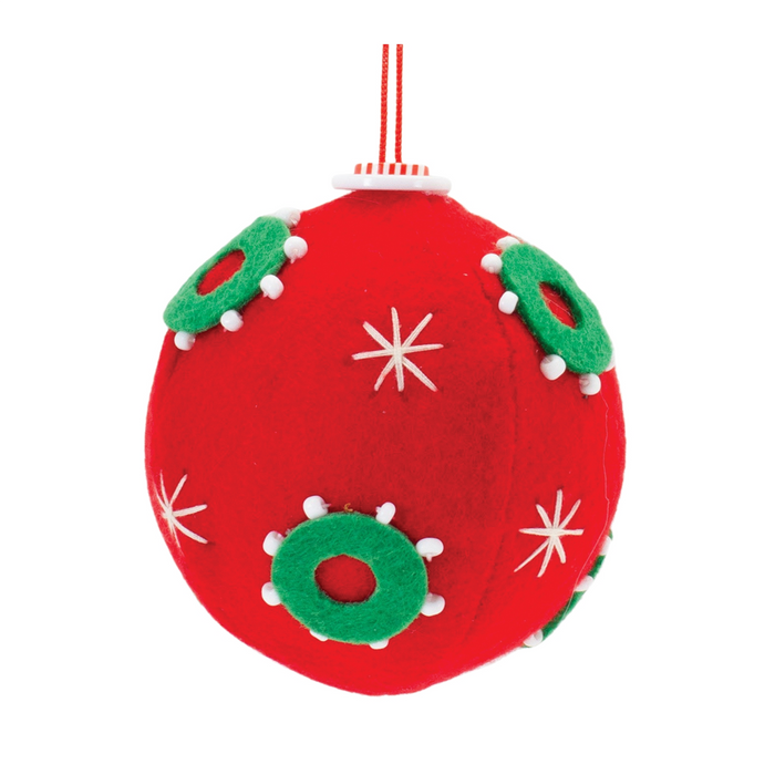 Whimsical Fabric Ball Ornament (Set of 12)
