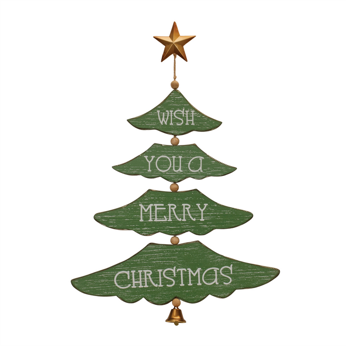 Christmas Pine Tree Wall Sign (Set of 2)