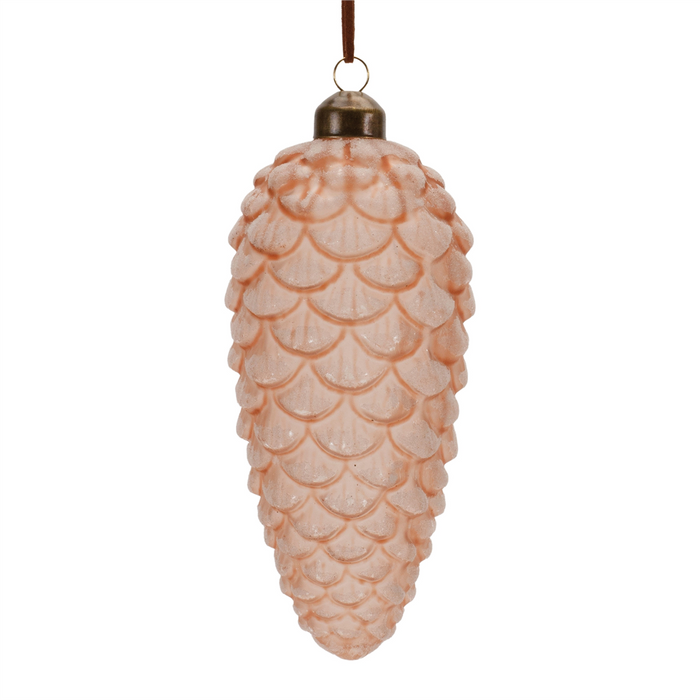 Pine Cone Ornament (Set of 6) 5.5"H, 7"H Glass
