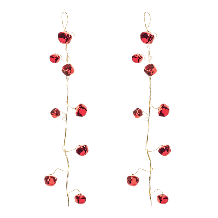LED Sleigh Bell Garland (Set of 2)