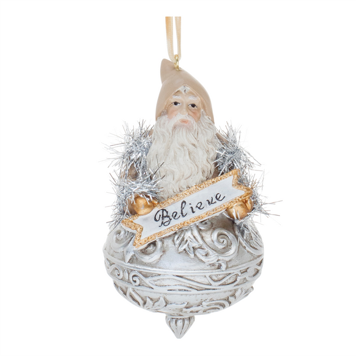 Ornate Santa and Snowman Finial Ornament (Set of 6)