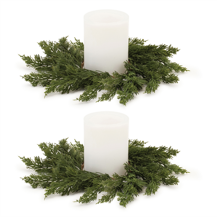 Pine Candle Ring (Set of 2)