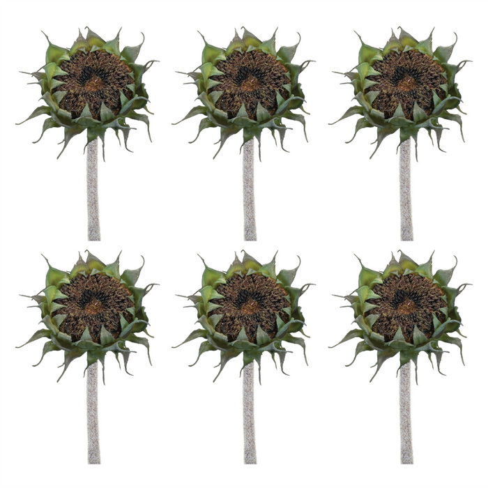 Sunflower Stem (Set of 6) 23.5”H Polyester/Plastic