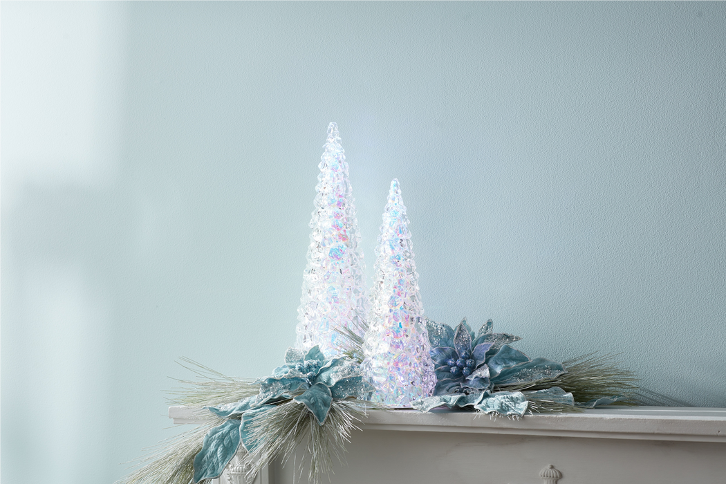 Iridescent LED Pine Tree 13.5"H