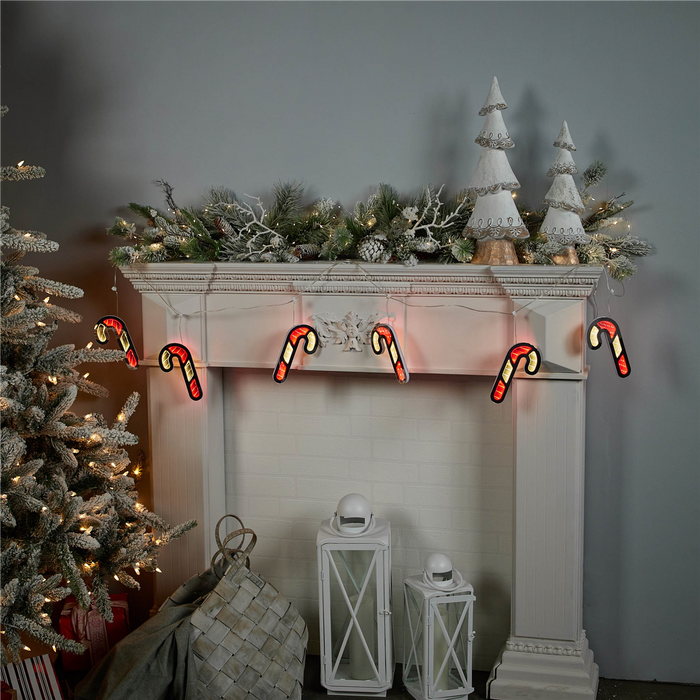 Candy Cane Ekkolight Garland 68"L