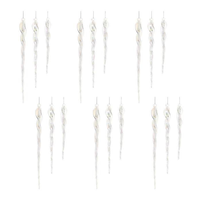 Glass Icicle Ornament (Set of 18)