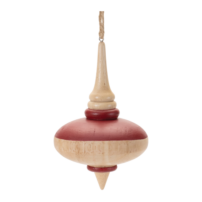 Oak Wood Top Ornament (Set of 12)