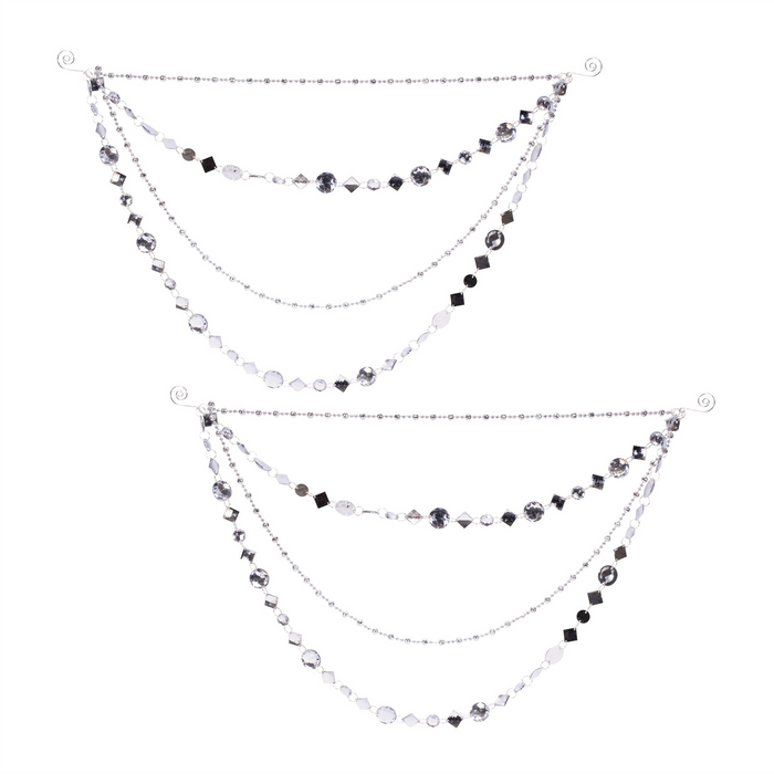 Jewel Bead and Chain Link Garland (Set of 2)