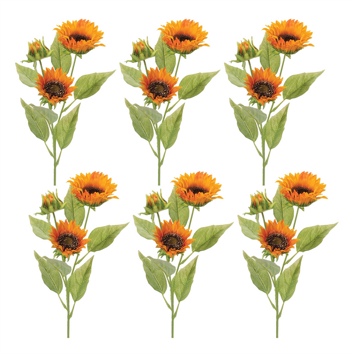 Fall Sunflower Spray (Set of 6)
