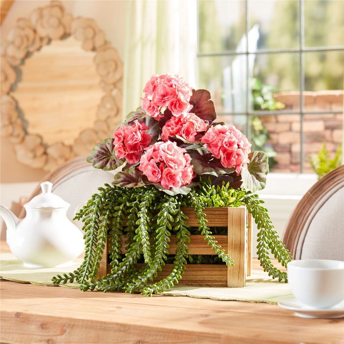 Geranium Bush (Set of 2) 19”H Polyester