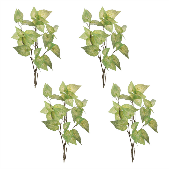 Anthurium Leaf Branch (Set of 4) 40”H Polyester