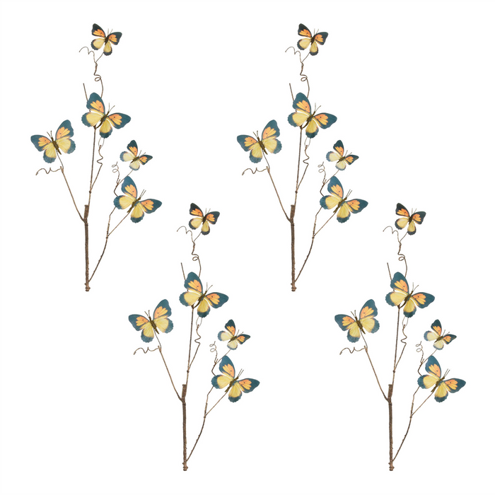 Butterfly Spray (Set of 4) 28”H Polyester