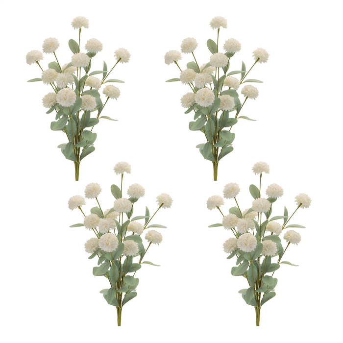 Mini Mum Bush (Set of 4) 18”H Polyester