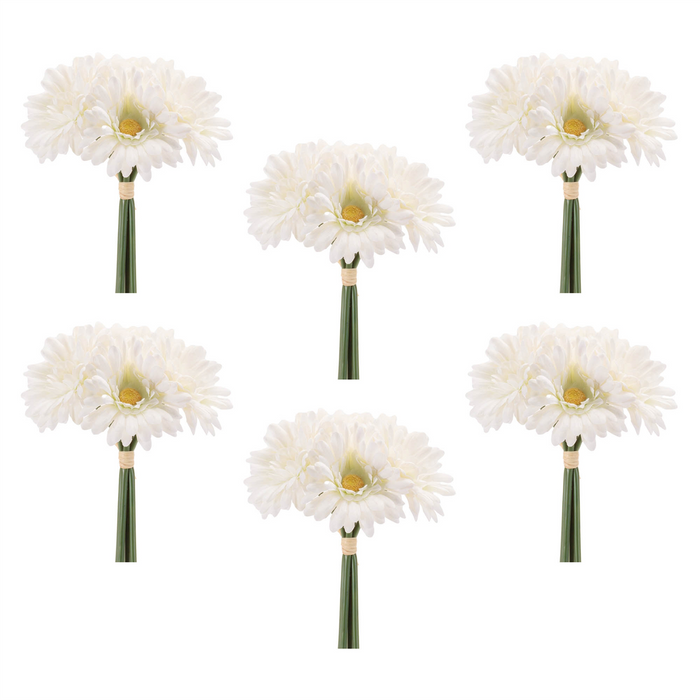 Gerbera Daisy Bundle (Set of 6) 11.75”H Polyester