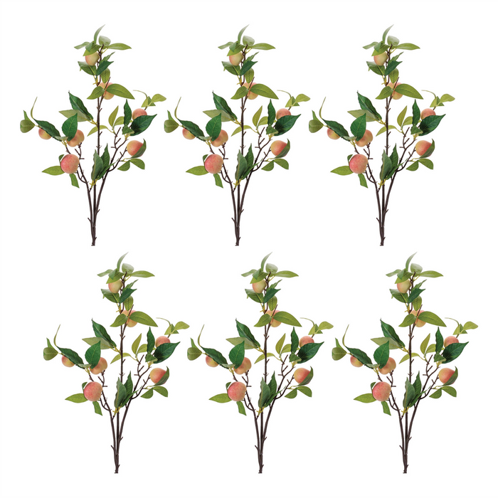 Peach Branch (Set of 6) 34.5”H Polyester/Plastic