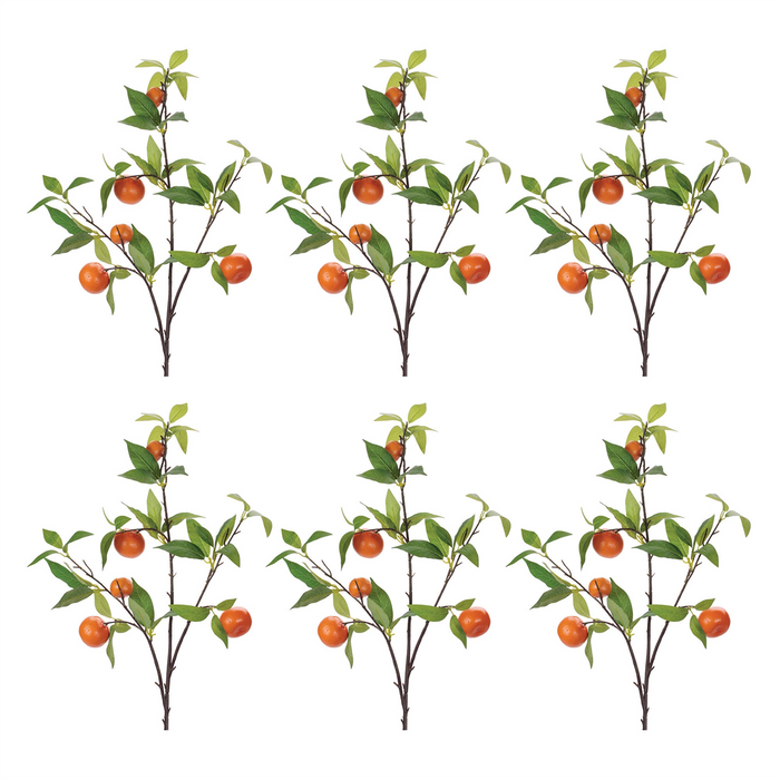 Orange Branch (Set of 6) 34”H Polyester/Styrofoam