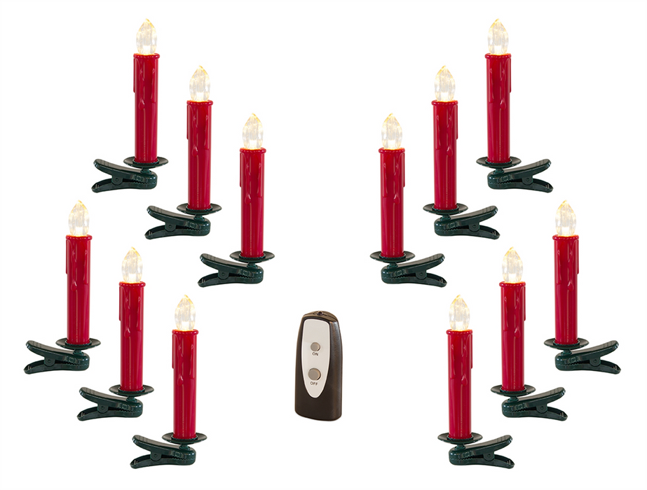 LED Clip on Taper Candle with Remote (Set of 24)