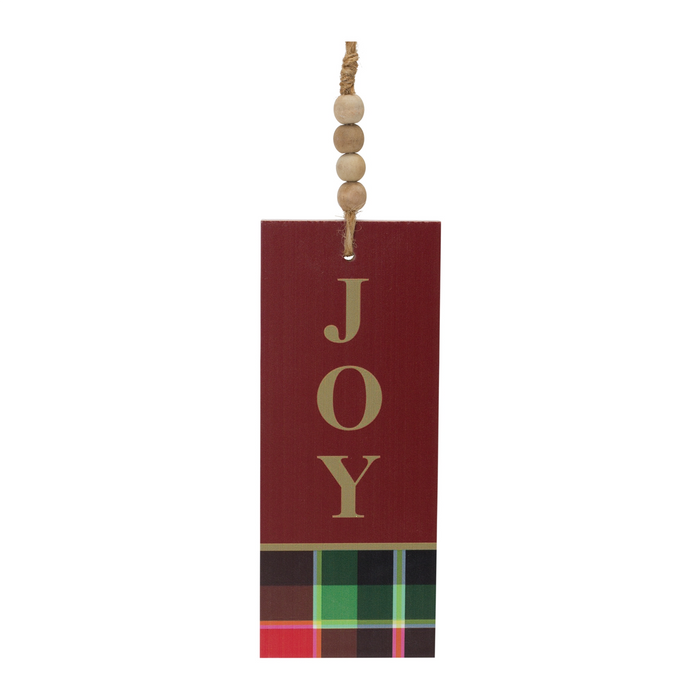 Wood Sentiment Tag Ornament (Set of 12)