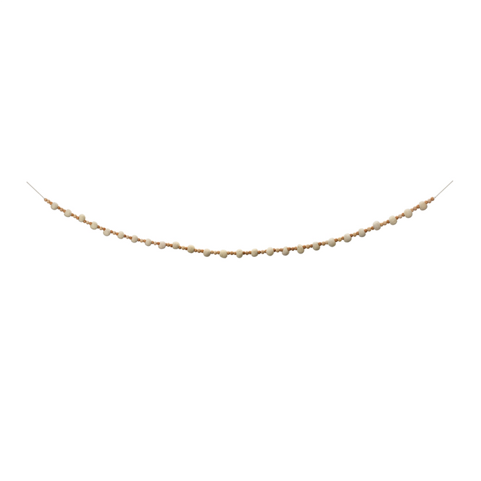 Wood Beaded String Garland (Set of 2)