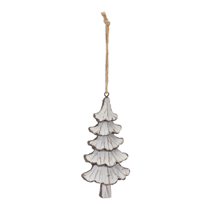 Carved Pine Tree Ornament (Set of 12)