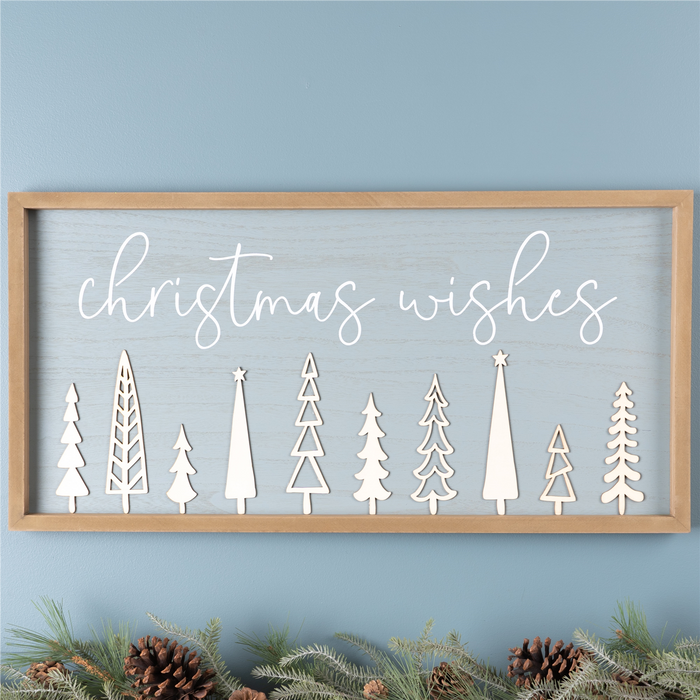 Christmas Wishes Holiday Wall Sign 31.5"L