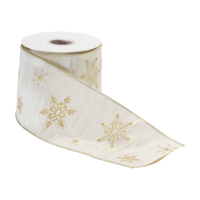 Elegant Snowflake Ribbon (Set of 2)
